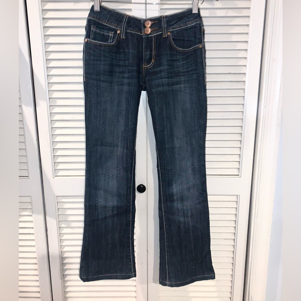 Refuge Knockout Skinny Boot Jeans lowrise Women’s 6 Petite - Picture 3 of 7